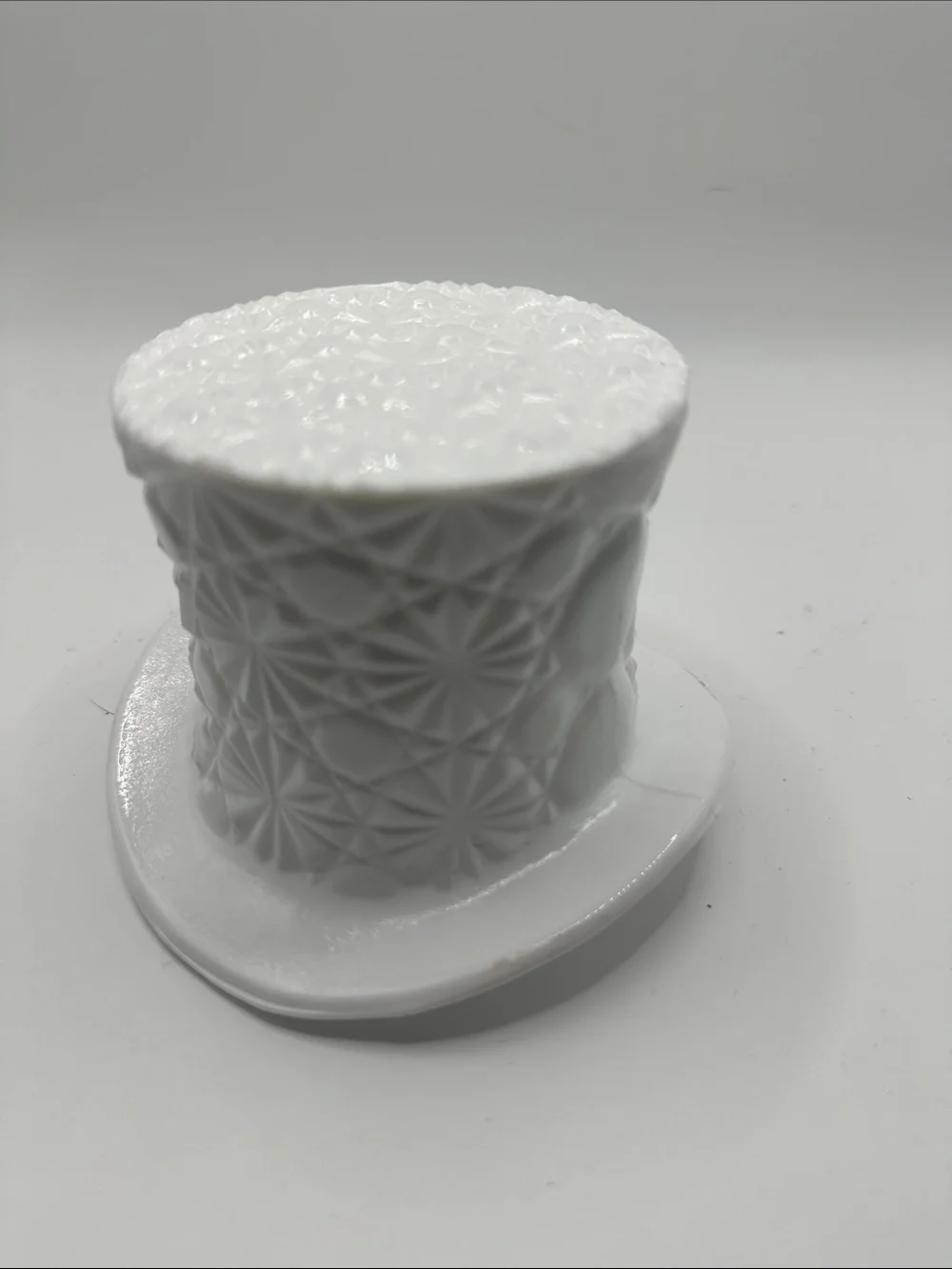 White Ceramic Top Hat Decorative Bowl - White